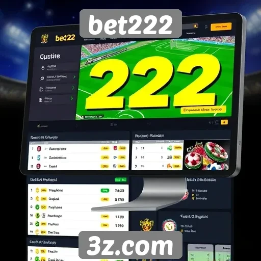 Acessibilidade e interface do site bet222