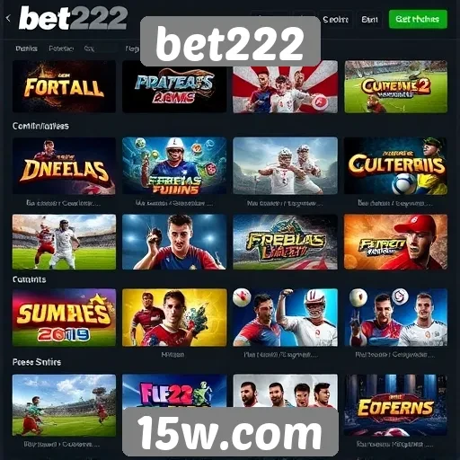 Análise da oferta de jogos no site bet222